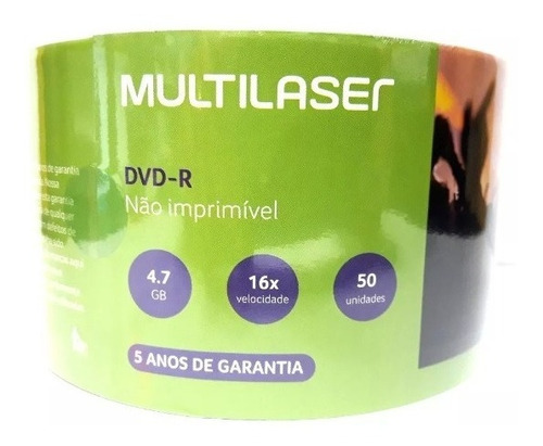 400 Midia Dvd-r Virgem Multilaser C/logo 16x 4.7gb - Lacrado