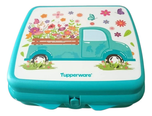 Cuadri Lunch Click Decorado Tupperware/sandwichera