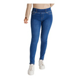 Jeans Calza Con Pretina Alta - 73000247 - Curvi