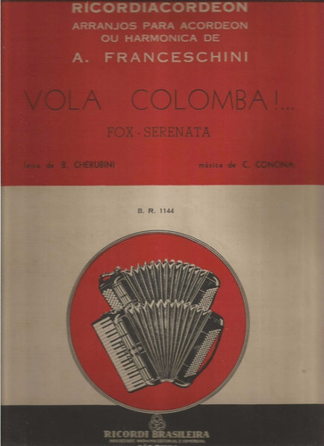 Partitura Vola Colomba Fox Serenata Para Acordeon 1952