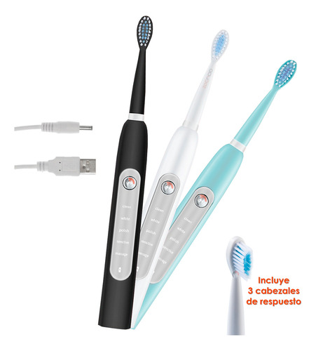 Cepillo De Dientes Eléctrico Sónico Recargable Para Adultos