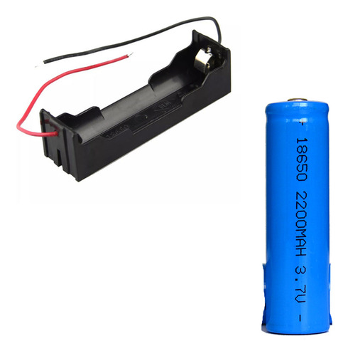 Batería 18650 Litio 2200mah 3.7v + Portapila 1 Puesto