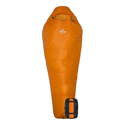 Saco de Dormir Momia Teton Sports Altos-S -18ºC (0ºF) Ultraligero para Mochileros Sleeping Frío Extremo Alta Montaña | Meses sin interés