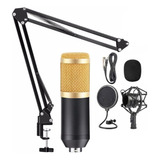Microfono Omnidireccional Suono Brazo Ajustable Antipop Jack Color Negro Y Dorado