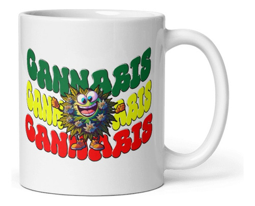 Mug Marihuana Pipas Cannabis Sublimación Articulo Fumadores 