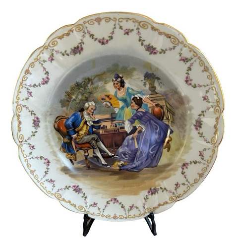 Plato Decorativo Antiguo  Porcelana Limoges Fragonard