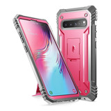 Funda Para Samsung Galaxy S10, Rosa/resistente/soporte