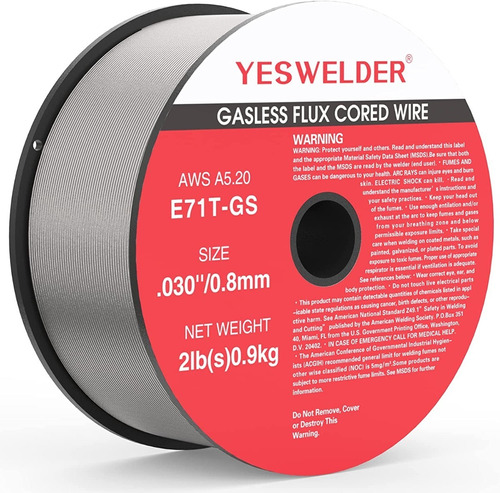 Yeswelder Flux Core Mig Sin Gas Acero Dulce E71tgs.030 2 Lb