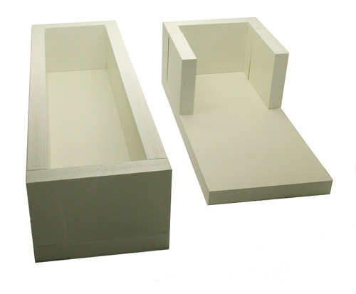 Forma De Sabonete 2 Kg + Cortador Fatiador 2,5cm Mdf Branco