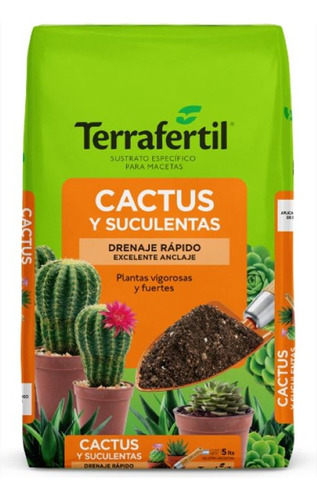  Terrafertil Sustrato Cactus Y Suculentas 5 Lts