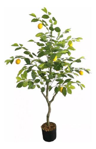 Árbol Artificial De Limón Decorativo 120cm + Maceta Regalo