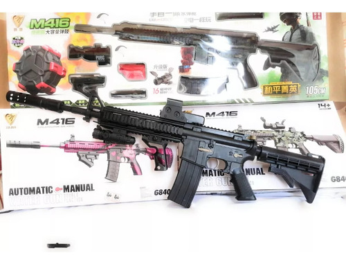 M416 Rifle Automático Hidrogel Rosa Coneja Pistolas 1:1 Real