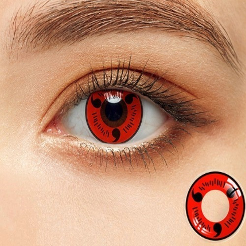 Pupilentes Sasuke Uchiha Sharingan Cosplay Anime 