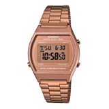 Relógio Casio Feminino Vintage B640wc 5adf Rose Retro Correia Rosa Fundo Positivo