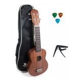 Ukulele Concerto Kalani Kal200ct+ Capa+ Capo+ Palhetas