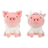 Cerdito Disfraz Vaca Peluche Ultrasuave Puerco 26cm Miniso