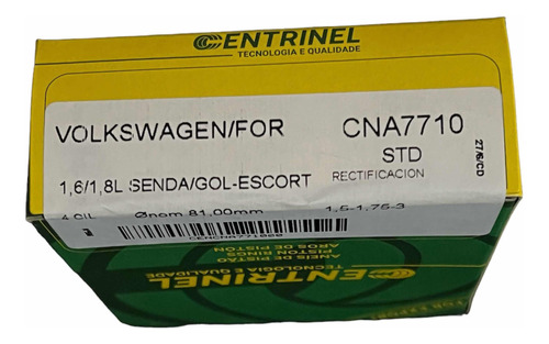 Aros De Rectificación Vw Senda / Gol 1.6 / 1.8 N Carburador