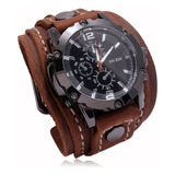 Reloj De Pulsera De Cuero Vintage Para Hombre