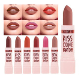 6 Batom Bala Kiss Cone Cs4348 (b) - Kit Pink 21 Atacado J