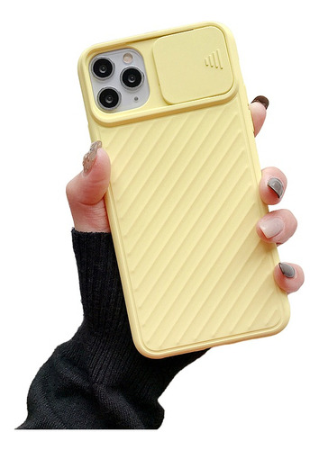 Funda Protect Deslizant Amarillo Para iPhone 11 Pro Max +kit