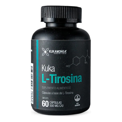 L-Tirosina en Cápsulas | 60 Unidades | Sin Sabor | Kukamonga | Apoyo Natural para Mejorar la Concentración y Mantener la Energía Diaria | Meses sin interés