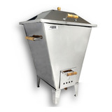 Churrasqueira A Bafo Grande Inox 20kg Churrasco