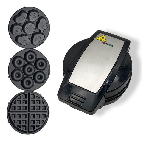 3 En 1 Maquina Para Hacer Donas Waffles Galleta Antiadherent