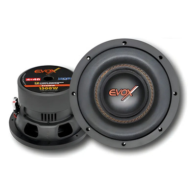 2 Subwoofer 8 Doble Bobina 750w Rms 4+4 Ohms Evox 2-evx8pw Negro Con Naranja | Meses sin interés