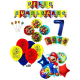 Kit Decoración Super Mario Bros Bombas X20 + Bouquet +plato