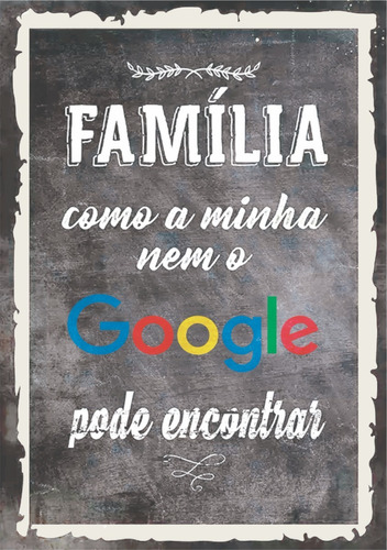 Quadro Decorativo Placa Decoração Família Como A Minha