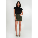 Falda Short Corto Fit Recto Con Rotos High Street