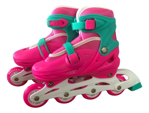  Patins Infantil Roller Quad 4 Rodas + Capacete Kit Proteção