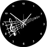 Relógio Paredes Notas Musicais Cozinha Grande Frete Grátis