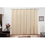 Cortina Sala Semi Blackout Jacquard Palha 2,00x1,80