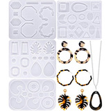 4 Pieces Earring Resin Molds Jewelry Casting Molds Silicone