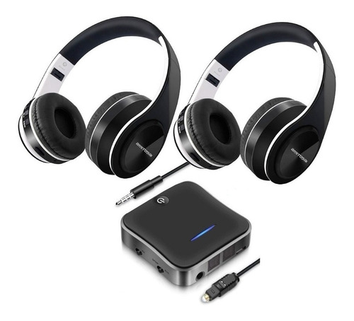 2 Auriculares Bluetooth+ Transmisor Bluetooth Salida Digital
