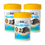 3 Alcon Club Reptolife Baby 25g Tartarugas Aquáticas Jovem 