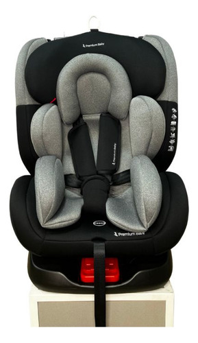 Cadeira Auto Prime 360° - Black/cinza - Premium Baby