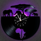 Reloj De Elefante Led De 30 Cm Discos De Vinilo Intercambiab
