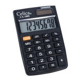 Calculadora De Bolsillo Celica Ca-100s 100s De 8 Dígito /v Color Negro
