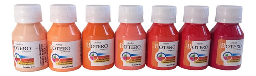 Kit Acrílicos Gama Rojos Unidades 60ml Botero