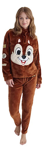 Pijama 2 Piezas Diseño Chip Y Dale Disney Lu76 Cafe Mujer | Envío gratis