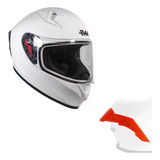 Casco Rmm Deportivo C/ Aleron Ecer2205 Dot Blanco + Spoiler