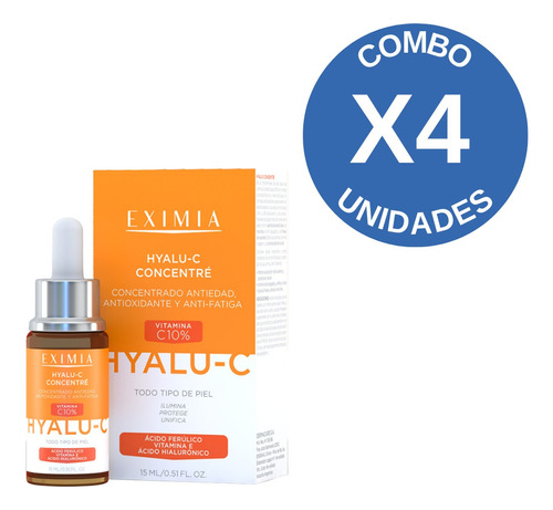 Combo X4  Hyalu-c Eximia Concentre Serum Antioxidante 15ml