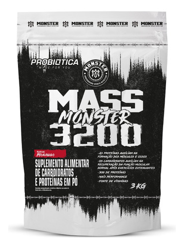 Massa 3200 Anticatabolic Probiótica 3kg Hipercalórico