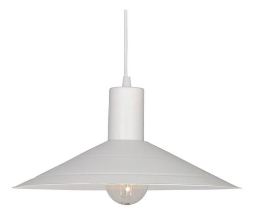 Lampara Colgante Metalica 1 Luz Rennes Ø32cm Ferrolux Color Blanco