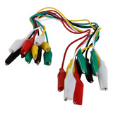 Cables Caimán X10 Unidades Colores Surtidos Conector Clip #1