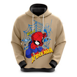 Blusa De Moletom Sublimado Infantil Homem Aranha Herói 