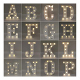 Kit 3 Pçs Letra Led Luminária 3d Decorativa Branco 21cm A-z