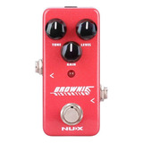 Pedal Mini Nux Brownie Distortion Nds-2 Color Rojo